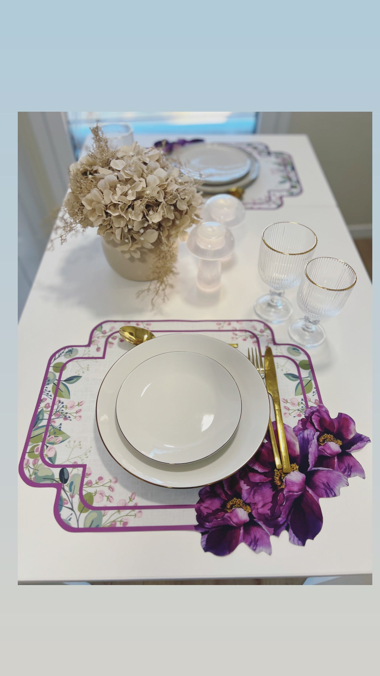 Individuais de Mesa - 3D FLORAL
